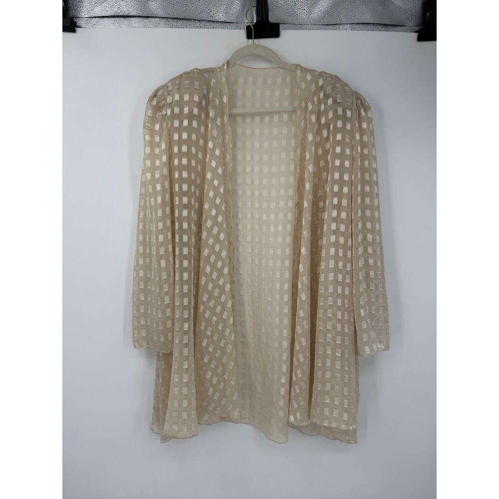 Patra Womens Dress Cardigan Set Size 24 Cream Gold Mother of Bride Modest Church - Picture 9 of 16